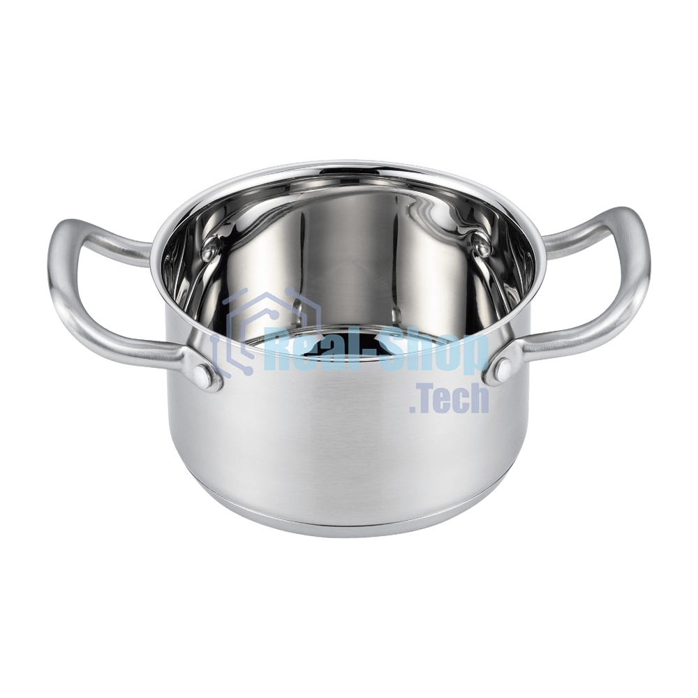 Кастрюля MAUNFELD FLORENCE MF19FR01CR из нержавеющей стали со стеклянной крышкой, 16 см, 1,9 л