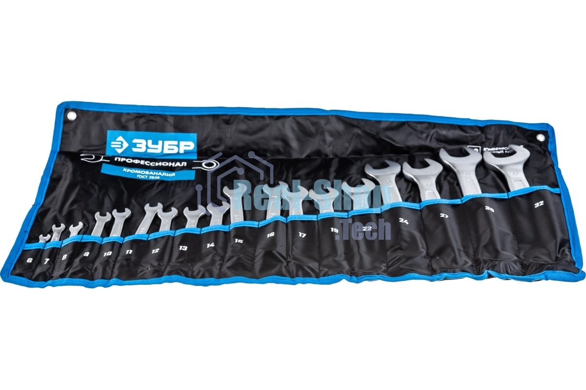 Набор комбинированных гаечных ключей 18 шт, 6 - 32 мм, ЗУБР