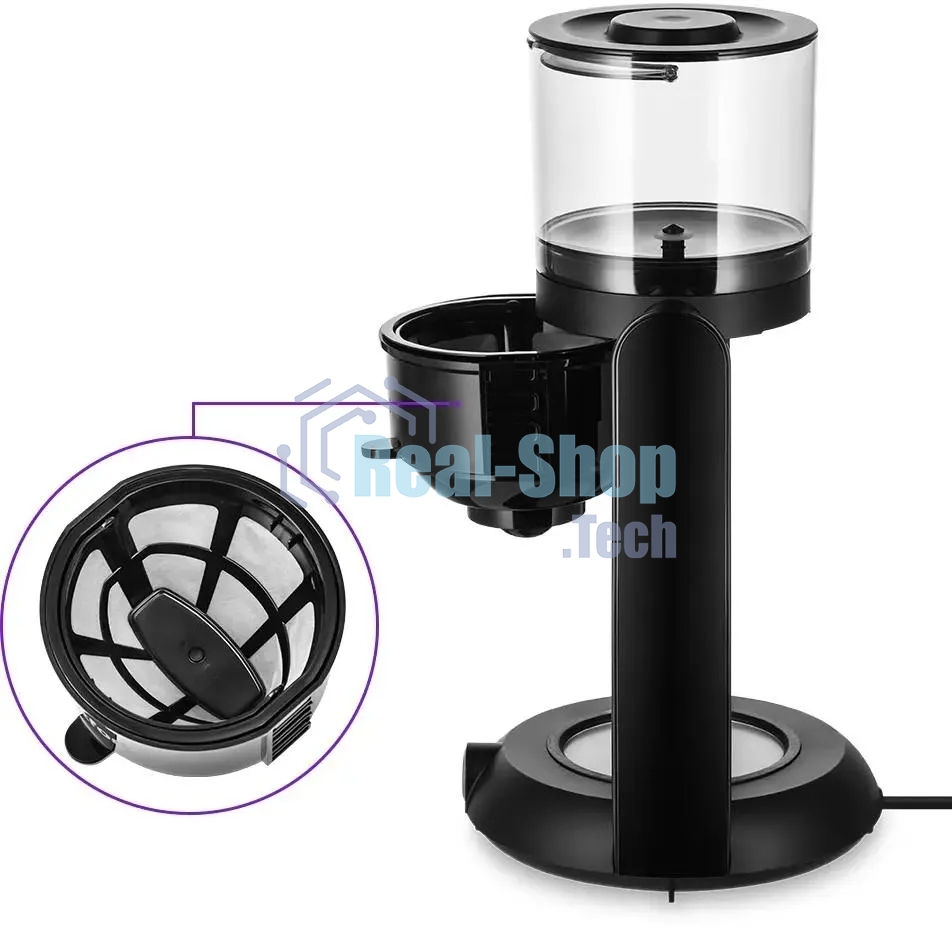 Кофеварка капельная Kitfort КТ-7136 черный, исп. кофе - молотый, 0.5 л, 680 Вт.