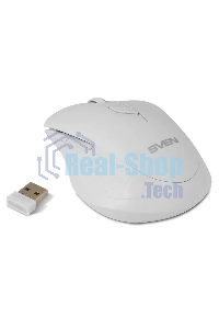 Мышь беспроводная SVEN RX-425W белый, 1600 dpi, радиоканал, USB, кнопки - 6