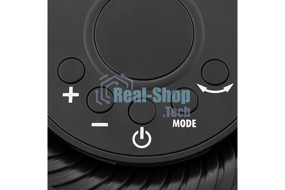 Тепловентилятор керамический Denzel DTFC-1200, черный, 600/1200 Вт, 12 м2, 3 режима, термостат