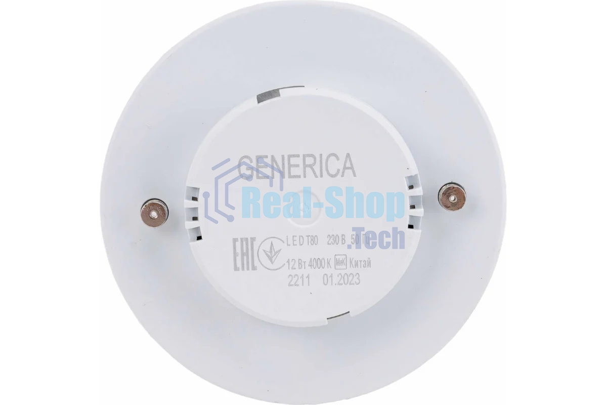 Лампа светодиодная GENERICA LL-T80-12-230-40-GX53-G T80 12Вт таблетка 4000К GX53 230В