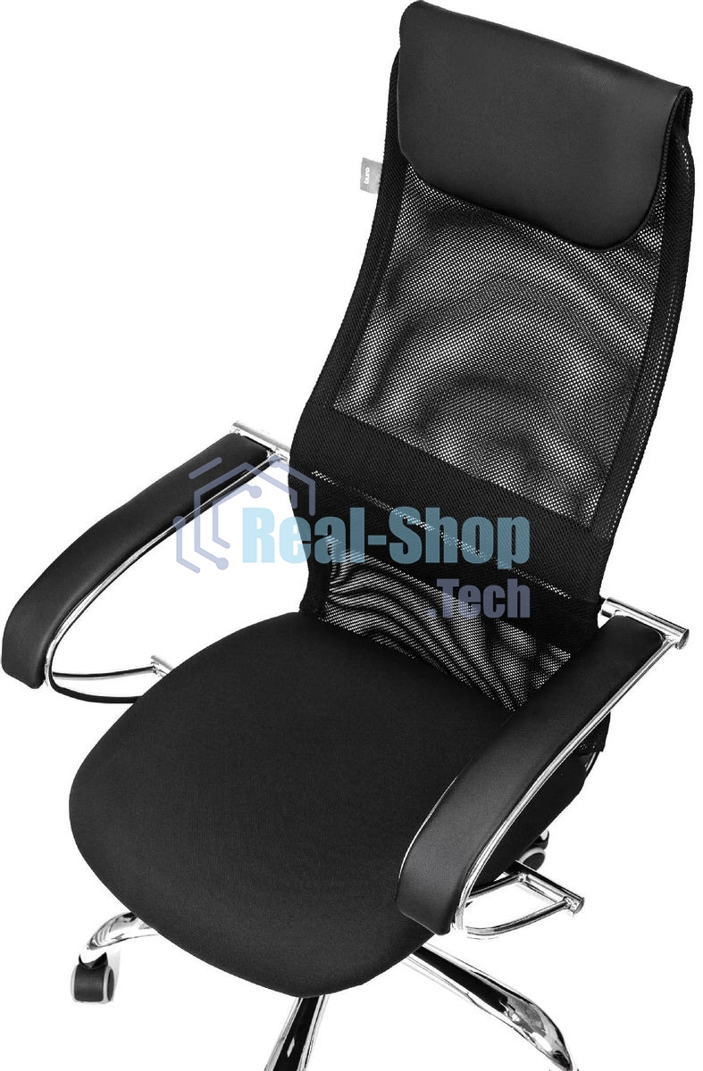 Кресло руководителя Бюрократ CH-607SL TW-01 Neo Black черный, сетка/ткань с подголов. на колес. металл хром