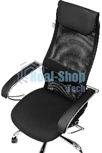 Кресло руководителя Бюрократ CH-607SL TW-01 Neo Black черный, сетка/ткань с подголов. на колес. металл хром
