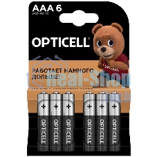 Элемент питания алкалиновый AAA/LR03 (блист. 6шт) Basic Opticell 5051007
