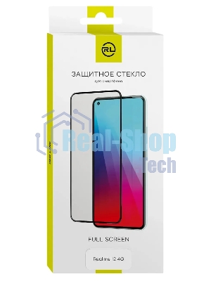 Защитное стекло для экрана Redline черный для Realme 12 4G 2.5D 1шт. (УТ000039355)
