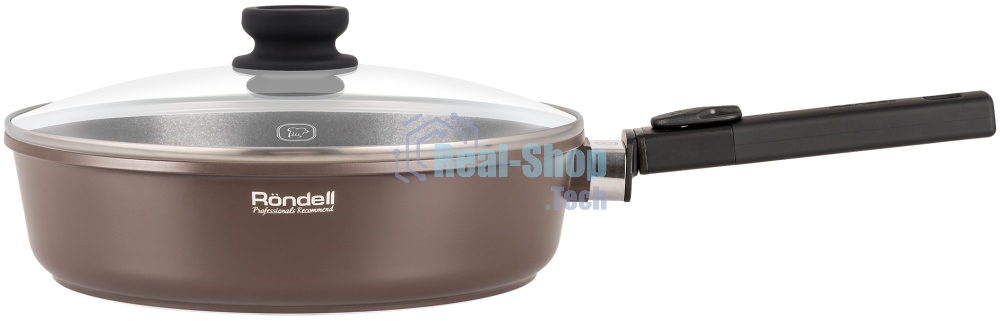 Сотейник Rondell Praline RDA-1568 d=28 см, (с крышкой) коричневый