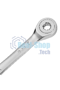 Ключ комбинированный трещоточный Denzel 6 мм, CrV, матовый хром 14700