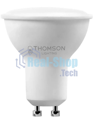 Лампа cветодиодная LED Thomson TH-B2327 GU10, полусфера, 8Вт, 6500К, белый холодный, 1 шт.