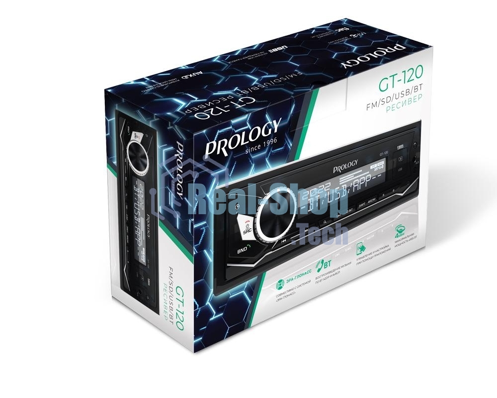 Автомагнитола Prology GT-120, 1 DIN, Bluetooth, USB Type-A, AUX