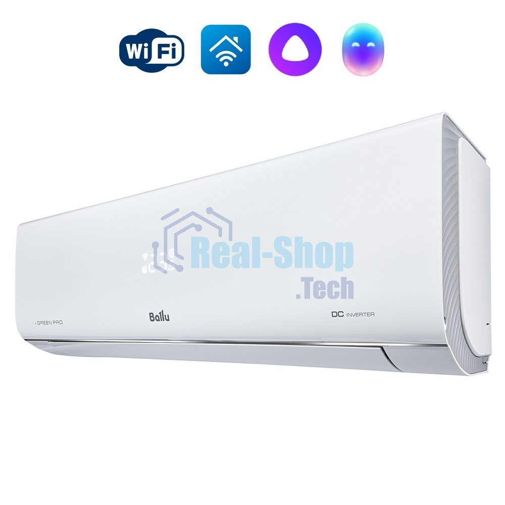 Внутренний блок сплит-системы Ballu iGreen Pro DC BSAGI/in-24HN8_V4 инвертор, 24000 BTU, 70 м², 32 дБ, охлаждение, обогрев, осушение, белый