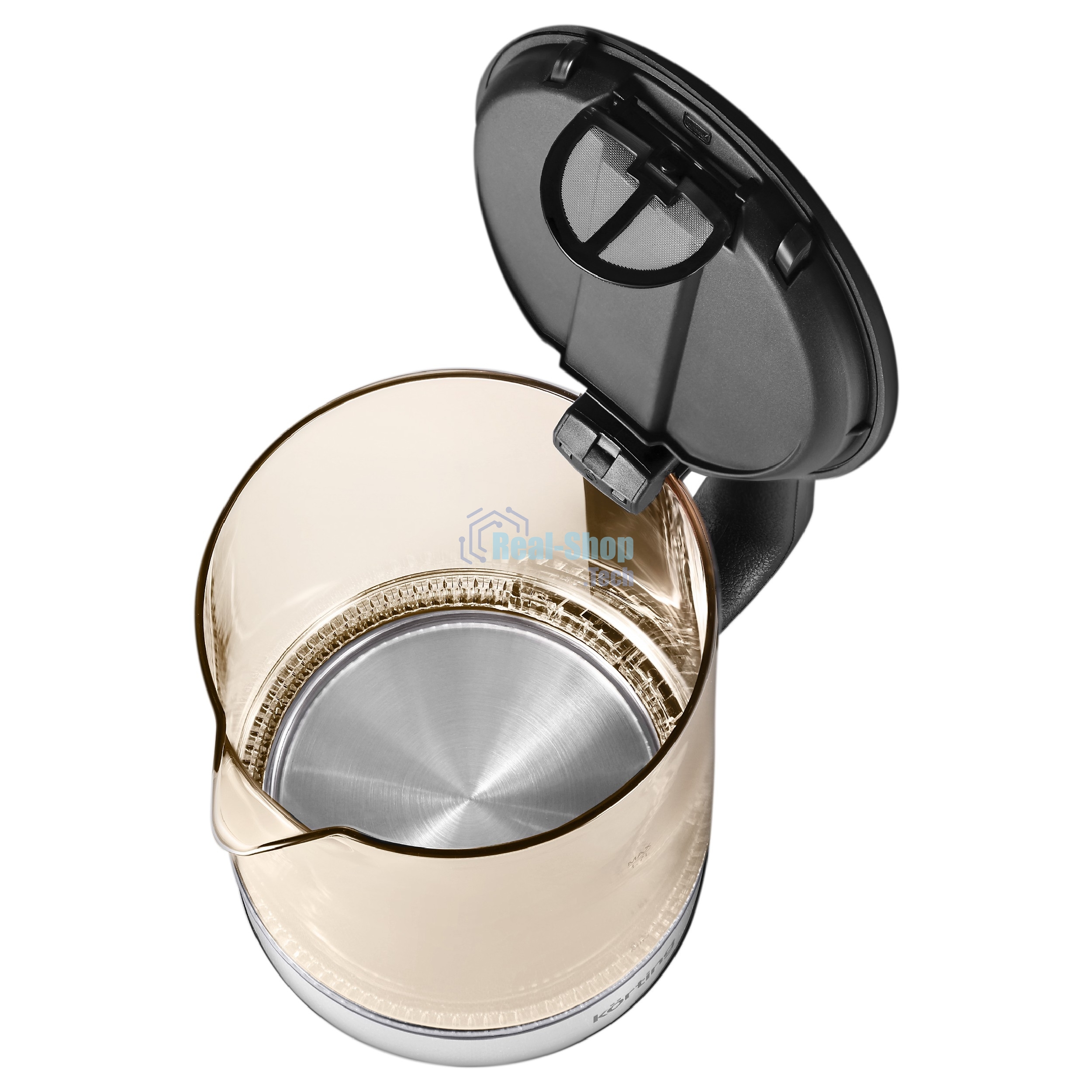 Чайник электрический Korting KWK 0903 G объем 1.7 л, материал: стекло, механическое управление, фильтр от накипи, 5 температурных режимов, автоотключение, поддержание температуры