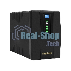 Источник бесперебойного питания ExeGate EP285473RUS Power Back BNB-850.LED.AVR.C13.RJ 850VA/480W, LED, AVR,4*IEC-C13, RJ45/11, черный