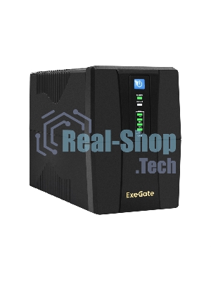 Источник бесперебойного питания ExeGate EP285473RUS Power Back BNB-850.LED.AVR.C13.RJ 850VA/480W, LED, AVR,4*IEC-C13, RJ45/11, черный
