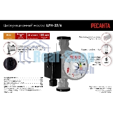 Насос садовый циркуляционный Ресанта ЦРН-32/6 90Вт 3000л/час (77/7/4)