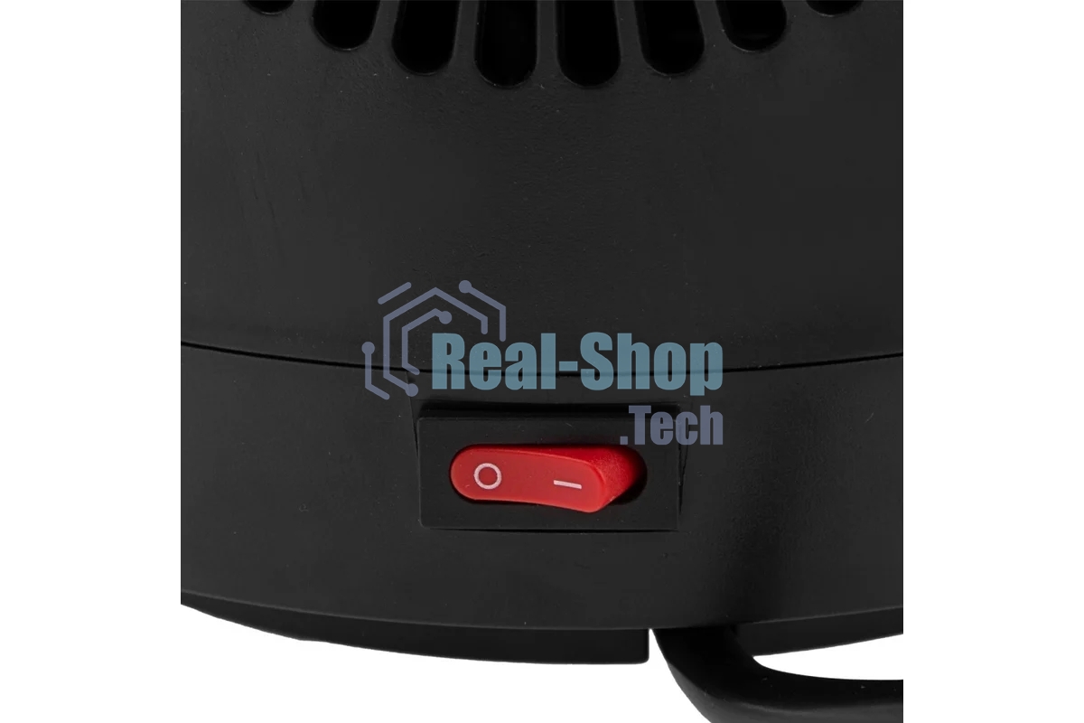 Тепловентилятор керамический Denzel DTFC-1200, черный, 600/1200 Вт, 12 м2, 3 режима, термостат