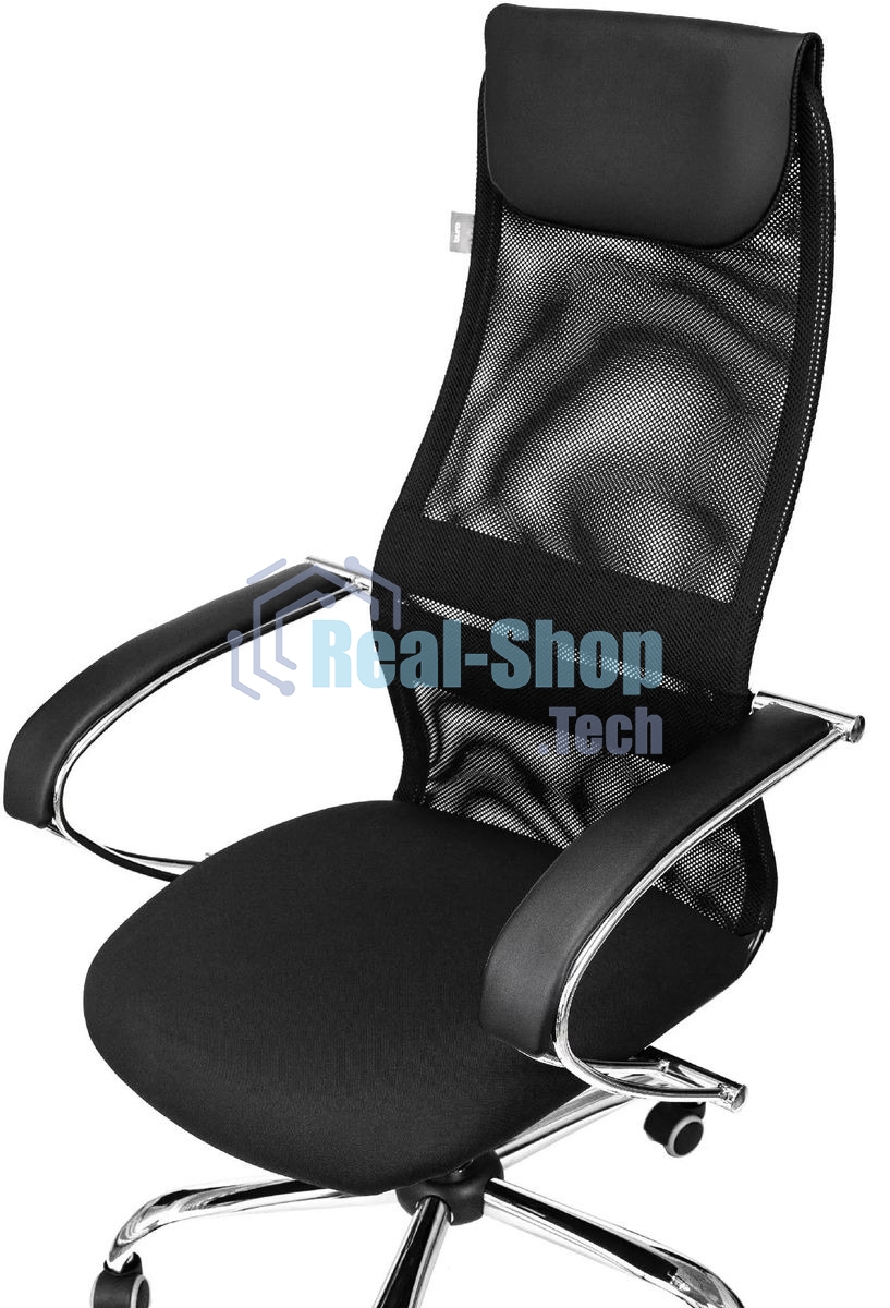 Кресло руководителя Бюрократ CH-607SL TW-01 Neo Black черный, сетка/ткань с подголов. на колес. металл хром