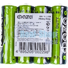 Элементы питания солевые R 6 (AA) ФАZА Heavy Duty, 4шт.
