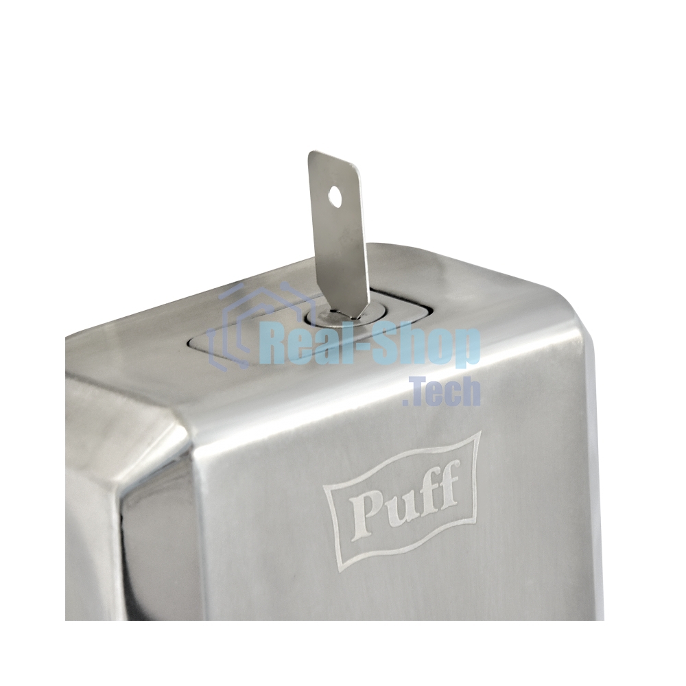 Дозатор для жидкого мыла из нерж. стали Puff-8708, хром, 800 мл, с ключом, 19х12х12 см