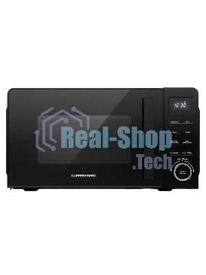 Микроволновая печь Kuppersberg TMW 202 B, High-Tech, отдельностоящая, объем 20 л, 10 уровней мощности, 11 автоматических программ, кварцевый гриль, таймер, поворотное/кнопочное управление, мощность 700 Вт, поворотный стол, черный