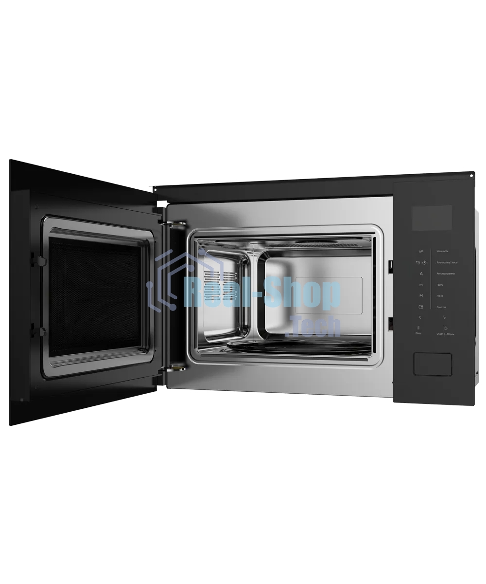 Встраиваемая микроволновая печь Kuppersberg HMW 652 B, ВхШхГ 389х595х379, объем 25 л, мощность 900 Вт, 5 уровней мощности, гриль, 8 автоматических программ, размораживание, сенсорное управление, черный