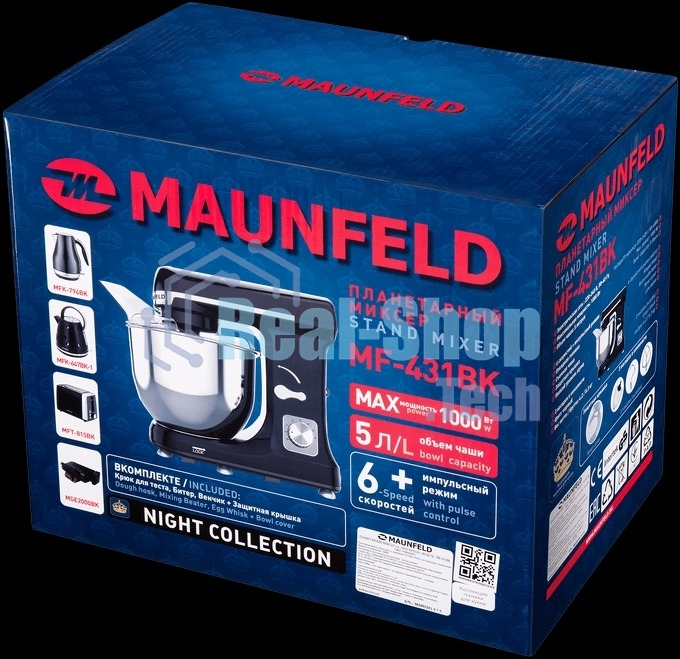 Миксер планетарный Maunfeld MF-431BK
