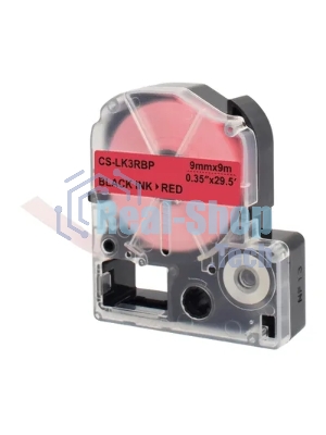 Картридж ленточный Cactus CS-LK3RBP черный, 9мм, 9м для Epson LW300/LW400/LW700/LW600P/LW1000P/K400/Z700/Z900