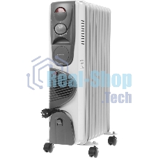 Обогреватель масляный Centek CT-6203-9 (9 секций) белый, 2400 Вт, 20 м2, 3 режима, термостат