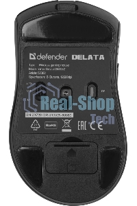 Мышь беспроводная Defender Delata GM-082 черный, 12000 dpi, радиоканал, Bluetooth, USB, кнопки - 6