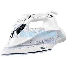 Утюг Aresa AR-3116 белый, 3150 Вт, 50 г/мин, 150 г/мин, 390 мл