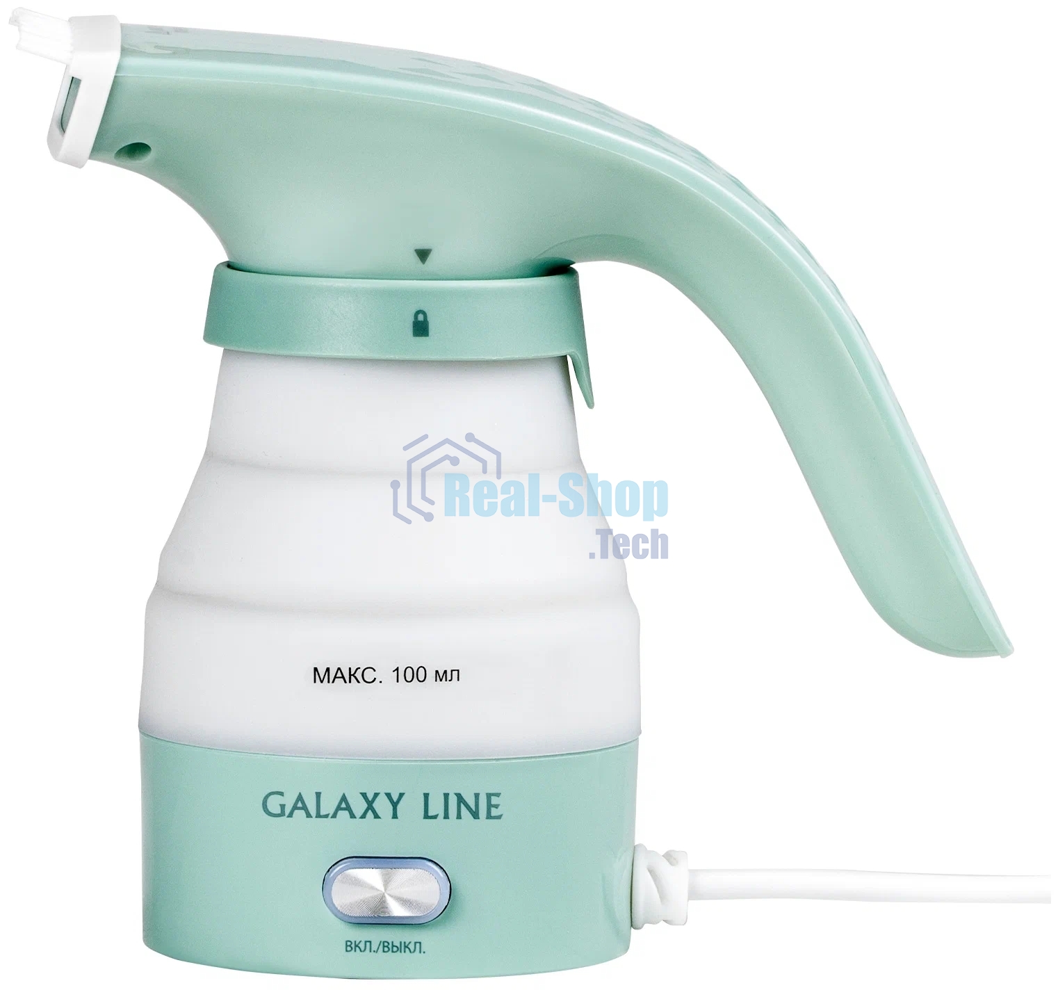 Отпариватель Galaxy Line GL 6197, бирюзовый, ручной, 700 Вт, контейнер для воды 100 мл