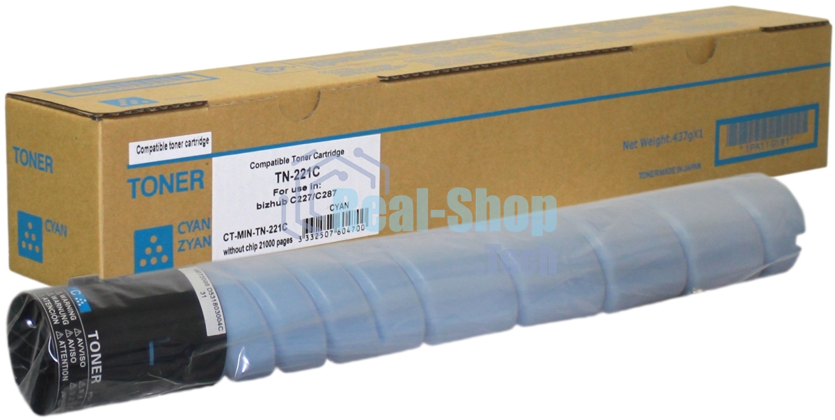 Картридж лазерный ELP TN-221C голубой (21000 стр) для Konica-Minolta bizhub C227/C287