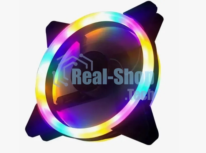 Вентилятор для корпуса Gembird D12025S12L-CF черный, 120 мм, 1200 об/мин, 20.5 дБ, 3 pin