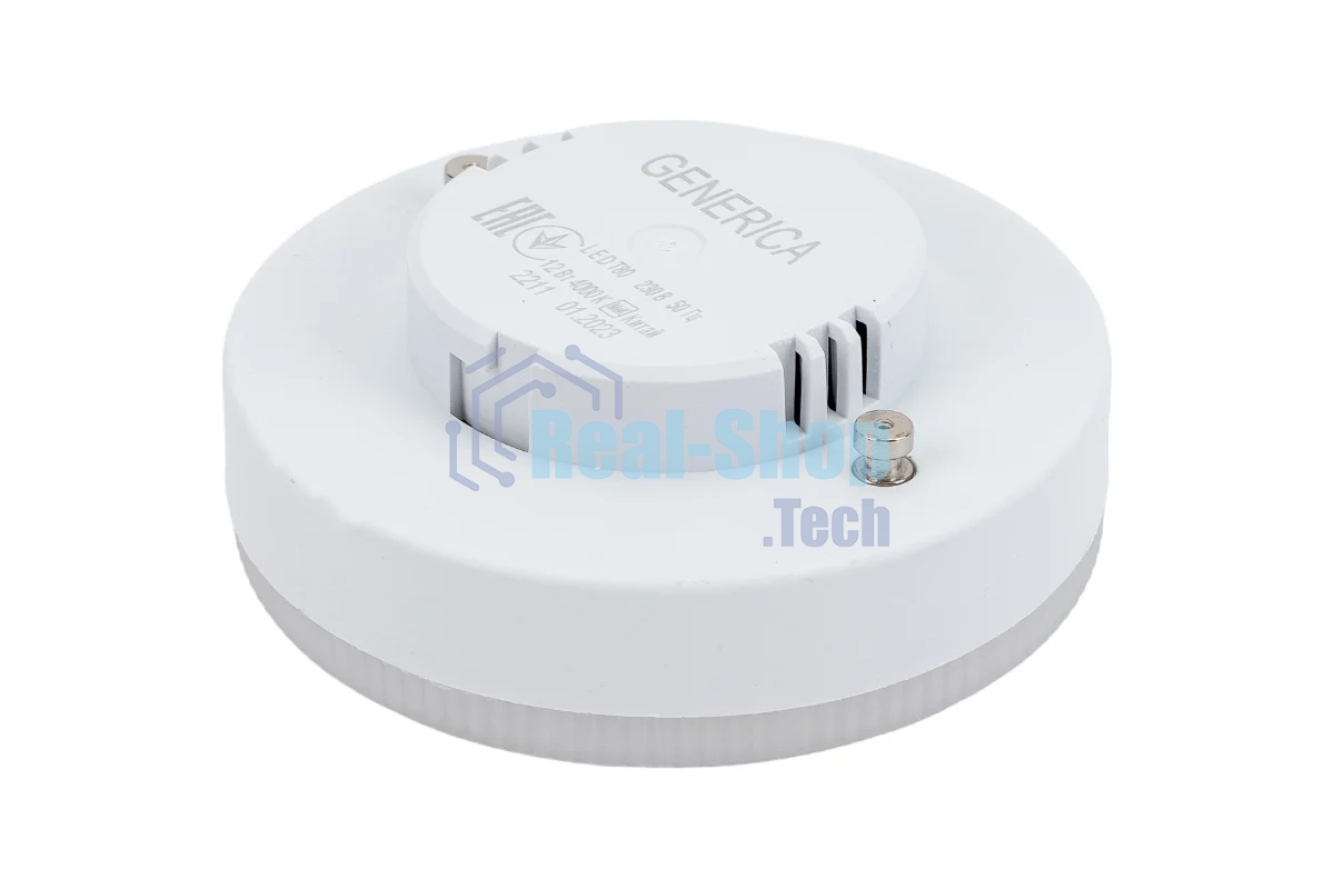 Лампа светодиодная GENERICA LL-T80-12-230-40-GX53-G T80 12Вт таблетка 4000К GX53 230В