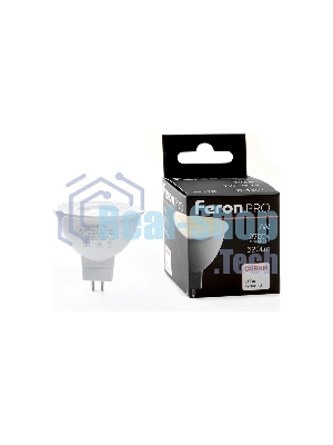 Лампа светодиодная Feron PRO LB-1607 (38179) 7 вт 230в G5.3 теплый с линзой 38 гр.