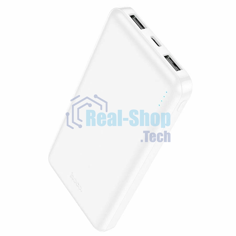 Портативный аккумулятор Hoco J100 High-ranking 10000mAh 2.1A 2xUSB-A белый (J100 HIGH-RANKING WHITE)