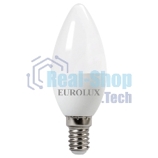 Лампа светодиодная EUROLUX LL-E-C37-7W-230-4K-E14 свеча