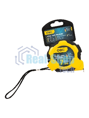 Измерительный и разметочный инструмент Deli Рулетка Deli DL3798 7,5мx25мм, Автостоп, ударопрочный корпус, метрическая