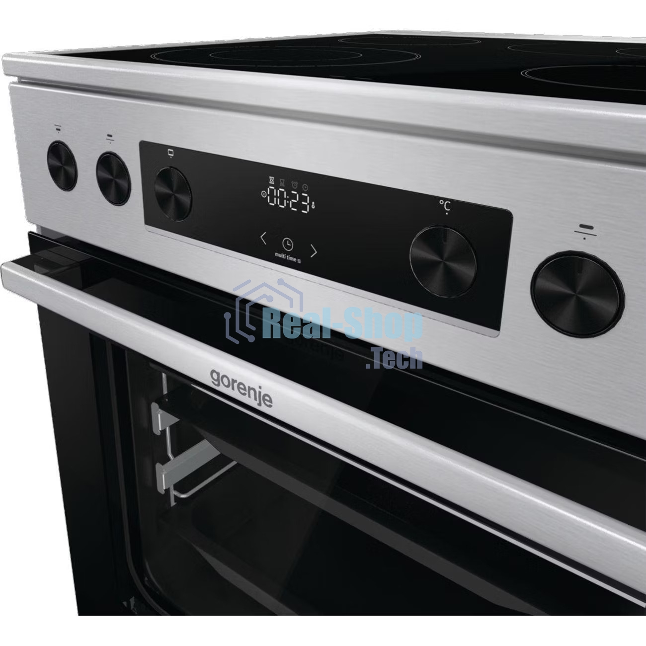 Плита электрическая Gorenje GECS6C70XPA нержавеющая сталь, конфорок 4 шт, духовка 71 л, 60 см x 85 см x 60 см