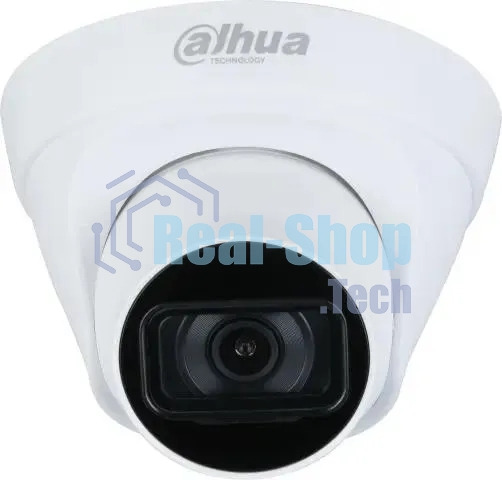 Камера видеонаблюдения Dahua DH-IPC-HDW1230T1P-A-0280B-S6, IP, 2 Мп, 2.8 мм, белая