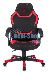 Кресло игровое Zombie 10 черный/красный искусст.кожа/ткань крестовина пластик