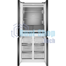 Холодильник Weissgauff WCD 450 Bru Steel Glass NoFrost Inverter матовая сталь трехкамерный 287/163л морозилка снизу, No Frost, Side by Side