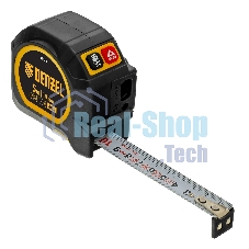 Лазерный дальномер с рулеткой Denzel LT-40, 5м x 19 мм, дальномер 40м, автомат. фиксация