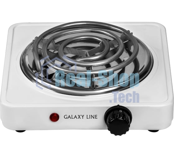 Плита настольная электрическая Galaxy Line GL3003 белый, 1 кВт, ТЭН, конфорки - 1, эмаль, поворотные переключатели