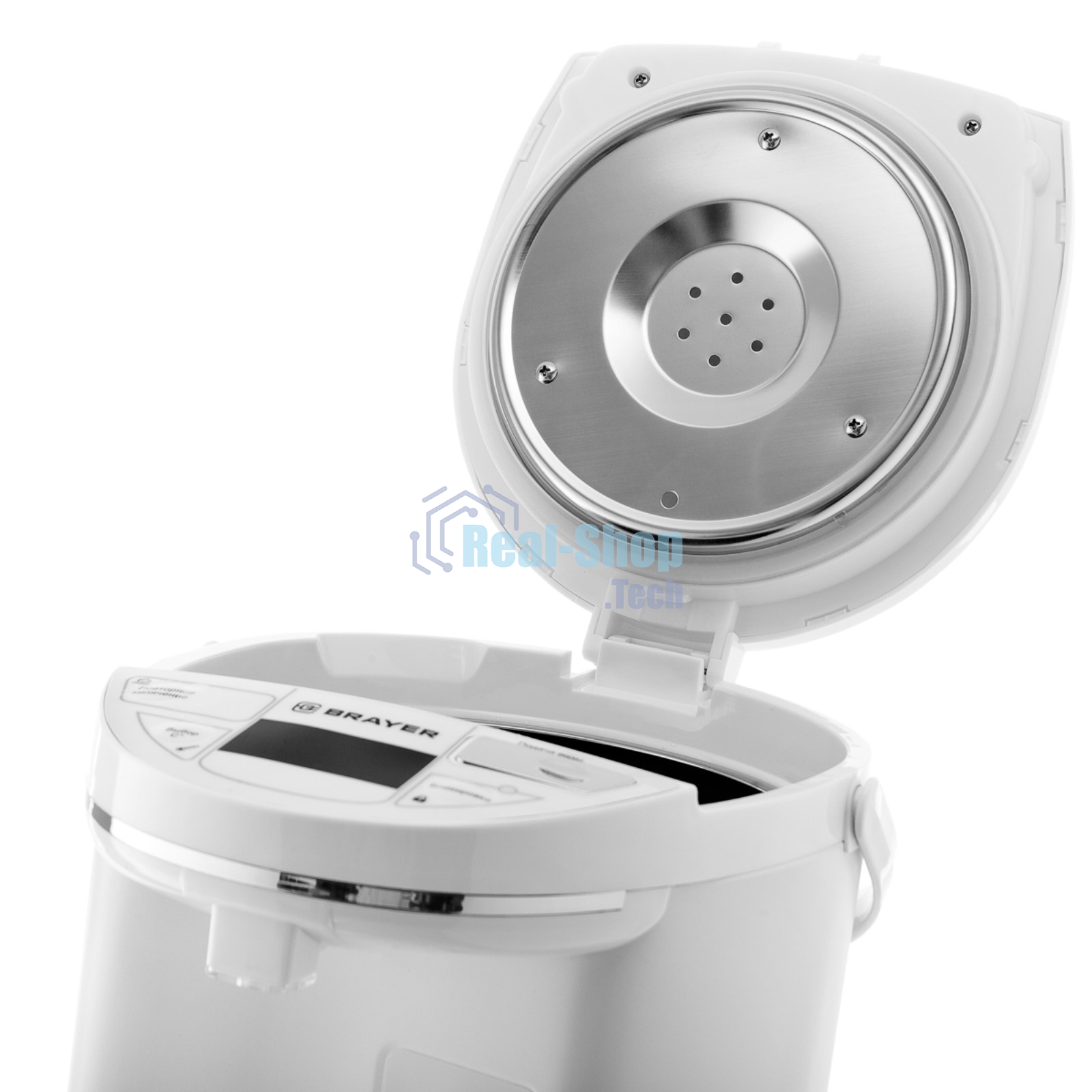 Термопот BRAYER 1091BR-WH, 1450 Вт, 5,5 л, 2 спос.подач.воды, LCD-дисп, поддерж.темпер,блокировка