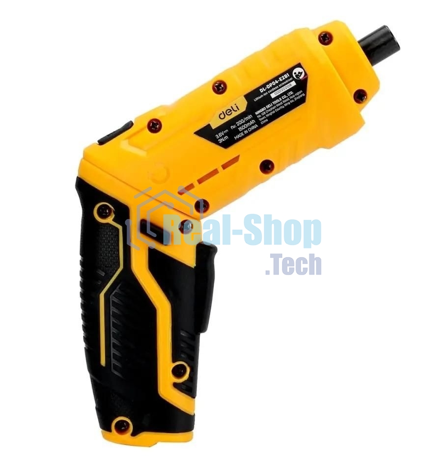 Отвертка аккумуляторная Deli DL-DP04-E2B1 (3,6В, 1,5А*ч, 3Нм, набор бит 10 шт, пласт. кейс)