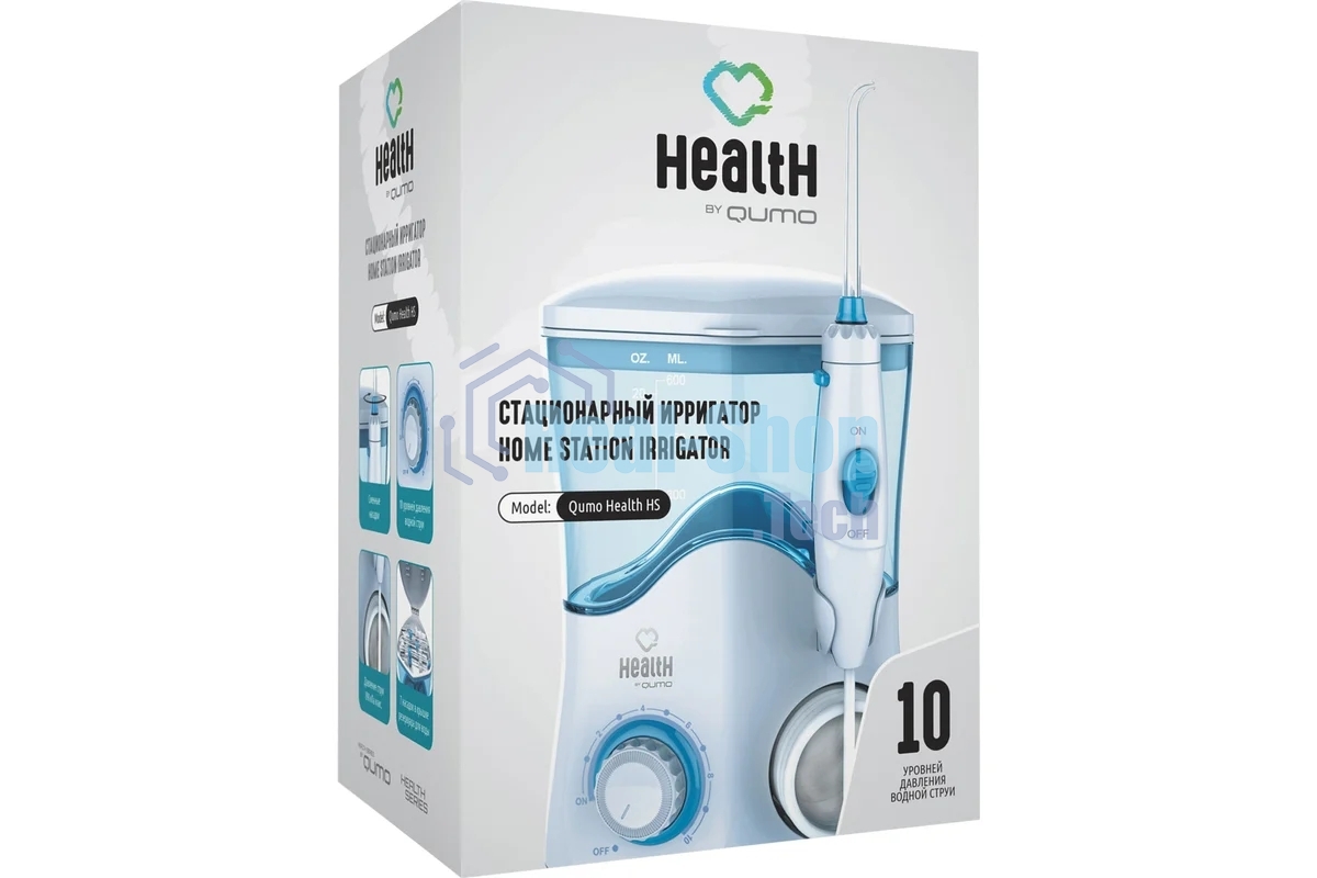 Стационарный ирригатор полости рта Qumo Health Home Station HS (QHI-5), белый 18 Вт. 100-240 В, 50/60 Гц