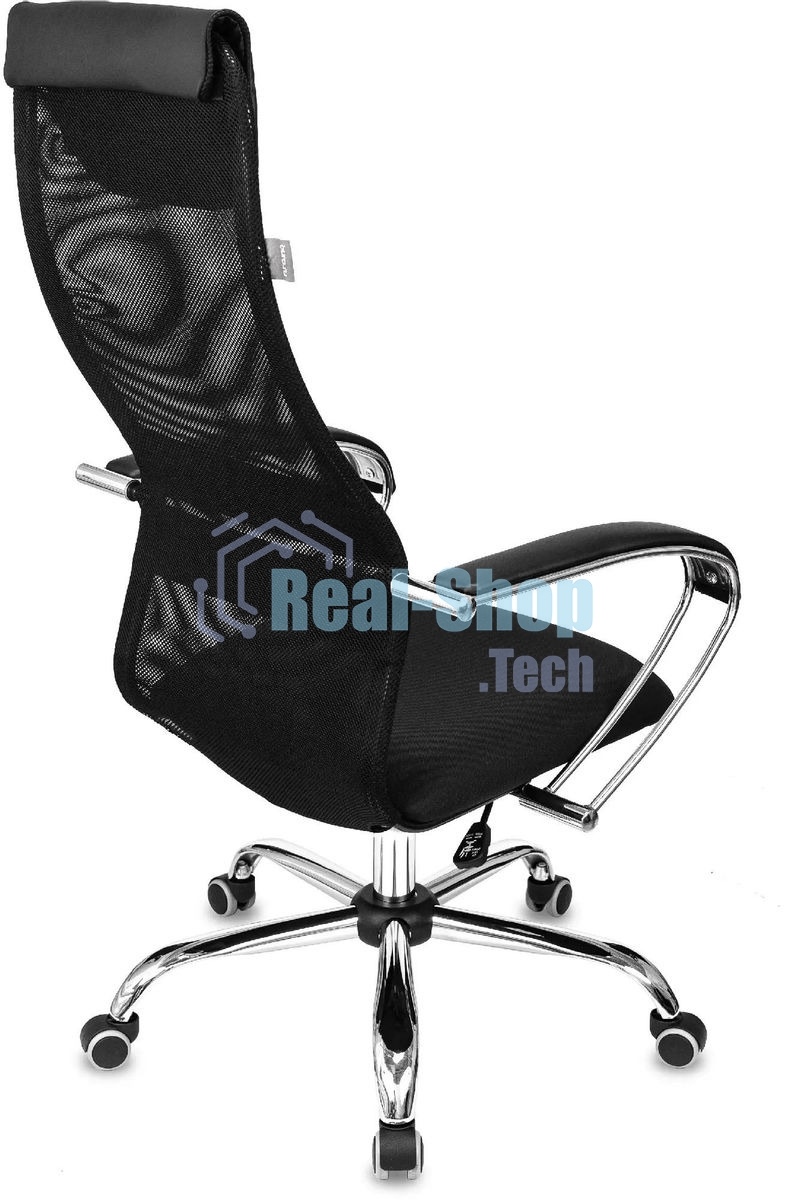 Кресло руководителя Бюрократ CH-607SL TW-01 Neo Black черный, сетка/ткань с подголов. на колес. металл хром