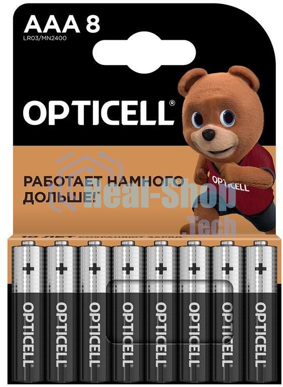 Элемент питания алкалиновый AAA/LR03 (блист. 8шт) Basic Opticell 5051009