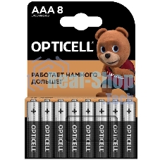 Элемент питания алкалиновый AAA/LR03 (блист. 8шт) Basic Opticell 5051009